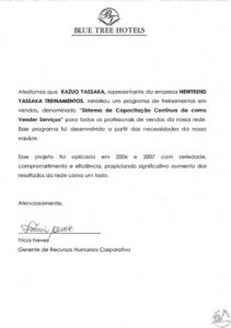 Atestado Blue tree hoteis